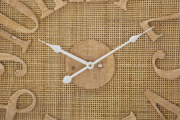 Ceas decorativ finisaj natural din Ratan si MDF, ∅ 60 cm, Boho Mauro Ferretti - Img 2