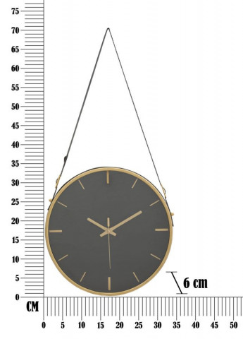 Ceas decorativ negru/auriu din MDF si metal, ∅ 34 cm, Elegant Mauro Ferretti - Img 6