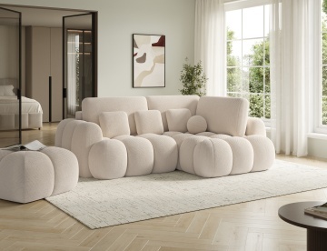 Colțar Cozion extensibil, 267x165x105 cm, orientare dreapta – Calmora 18 - Img 6