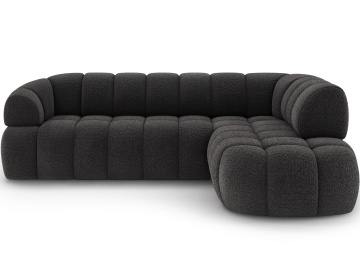 Colțar extensibil ELTAP Tontano, 256x200 cm, extensie electrică, dreapta, gri închis, Royal 05
