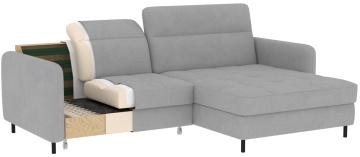 Colțar Gomsi extensibil, 228x165x100 cm, orientare dreapta – Touch 24 – fotografie suplimentară de catalog