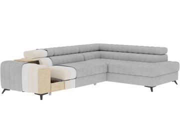 Colțar Kanedo extensibil, 269x204x86 cm, orientare dreapta – Aura 18 – cadru de catalog cu produsul