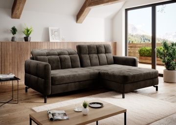 Colțar Lorelle extensibil, 225x160x105 cm, orientare dreapta – Monolith 29