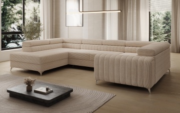 Colțar Louis extensibil, 347x202x92 cm, orientare stânga – Jarell 18 – cadru de prezentare secundar