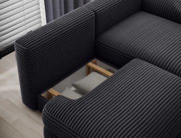 Colțar Ripeli extensibil, 217x175x96 cm, orientare dreapta – Modullo 10 – fotografie de produs pe fundal neutru