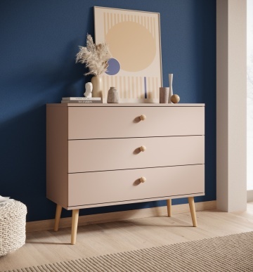 Comodă cu trei sertare, Beni, ADRK Furniture - Img 7
