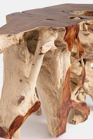 Consola finisaj natural din lemn de Teak, 150x45x80 cm, Lisandra Bizzotto - Img 7