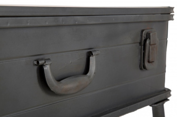 Consola neagra din lemn de brad si metal, 80 x 35 x 67,5 cm, Industry Mauro Ferreti - Img 9