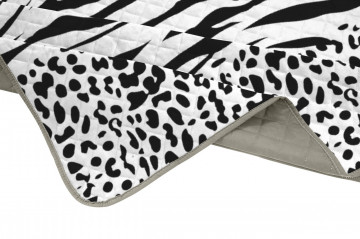 Cuvertura matlasata cocolino Alcam, zebra, 210x220 cm, alb / negru - Img 4