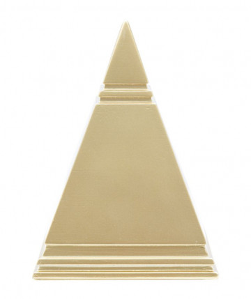 Decoratiune aurie din polirasina, 11,5x11,5x15,5 cm, Piramid Mauro Ferretti - Img 4
