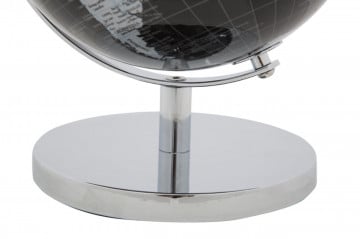 Decoratiune glob negru/argintiu din metal, ∅ 20 cm, Globe Mauro Ferretti - Img 6