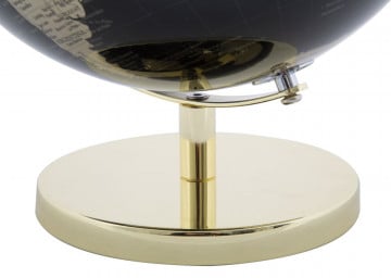 Decoratiune glob negru/auriu din metal, ∅ 25 cm, Globe Mauro Ferretti - Img 6