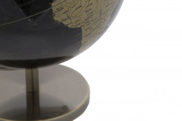 Decoratiune glob negru/bronz din metal, ∅ 25 cm, Globe Mauro Ferretti - Img 6