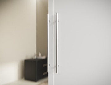Dulap cu 3 usi si oglinda Alarica 180x60x200 cm – Alb – fotografie de prezentare a produsului