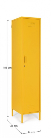 Dulap cu o usa, galben, 46x38x185 cm, Cambridge, Yes - Img 2