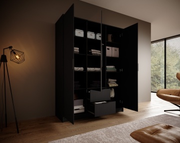 Dulap cu trei usi si oglinda, Norel, ADRK Furniture - Img 11