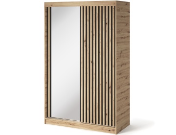 Dulap cu uși glisante Emerio II, 120x60x204 cm – Stejar Artisan – cadru de prezentare secundar