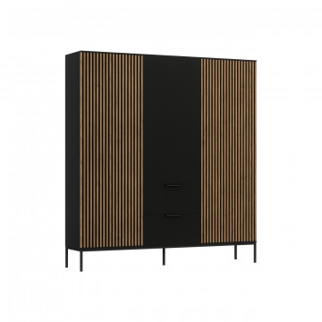 Dulapuri și vitrine Meorati 185 Wardrobe negru – Negru