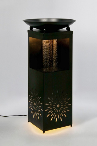 Fantana dreptunghiulara, neagra, cu LED, 40,5x78 cm, Yuki, Yes - Img 4