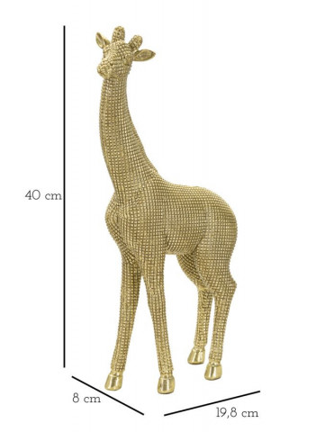 Figurina decorativa aurie din polirasina, 19,8x8x40 cm, Giraffe Mauro Ferretti - Img 5