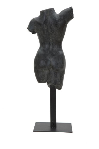 Figurina decorativa neagra din polirasina, 19x17x50 cm, Museum Woman Mauro Ferretti - Img 4