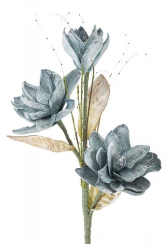Floare artificiala albastra din plastic si metal, ø 30 x H90 cm, Magnolia Mauro Ferreti - Img 2