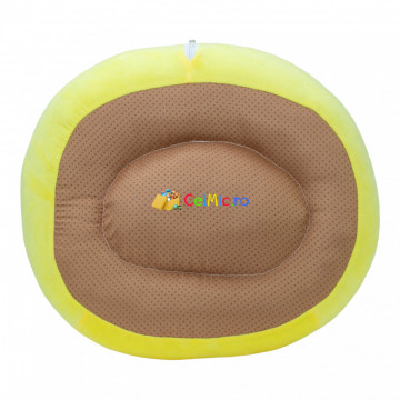 Fotoliu din plus pentru bebelusi cu spatar, broscuta, 50 cm, galben, FPS-145 - Img 6