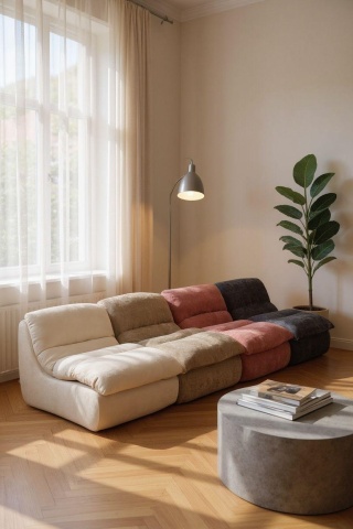 Fotolii spuma memory premium hd relax asezate in forma de canapea modulara