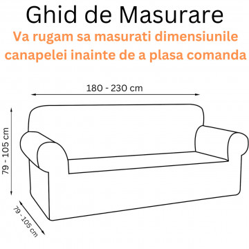 Husa elastica din catifea, canapea 3 locuri, cu brate, gri deschis, HCCJ3-09 - Img 4