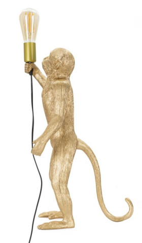 Lampa aurie din polirasina, soclu E27, max 40W, 26 x 34 x 55 cm, Monkey Mauro Ferreti - Img 2