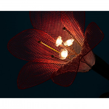 Lampa de gradina lily, Lumineo, 17x17x82.5 cm, metal, roz / alb - Img 2