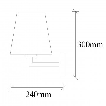 Lampa de perete opviq profil, 24x30 cm, E27, 100 W, negru / crem - Img 7