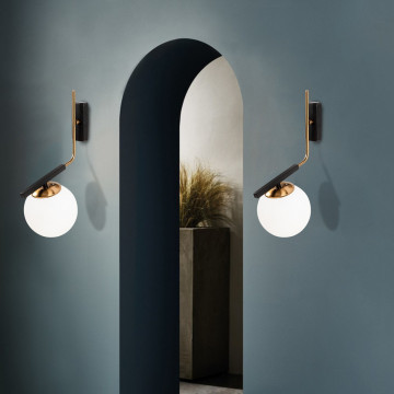 Lampa de perete opviq yildiz, 28x40 cm, E27, 100 W, negru antic - Img 9