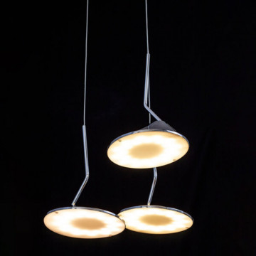 Lampa suspendata LED Studio 5, Max 30W, crom, lumina neutra, Kelektron - Img 6