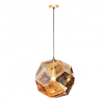 Lampa suspendata Polyhedron 1, Soclu E27, auriu, Max 60W, Kelektron - Img 1