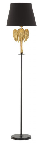 Lampadar auriu/negru din metal, Soclu E27 Max 40W, ∅ 37 cm, Elephant Mauro Ferretti - Img 1
