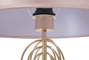Lampadar auriu/roz din metal, Soclu E27 Max 40W, ∅ 40 cm, Krista Mauro Ferretti - Img 3