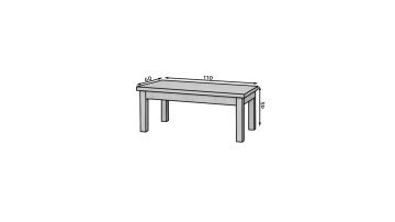 Masă de Cafea, 160x90x75 cm, JANEZ, ADRK Furniture - Img 2