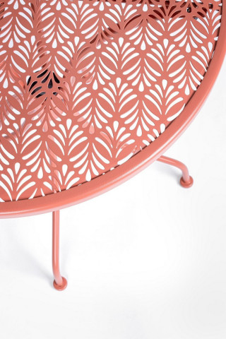 Masa de cafea pentru exterior rosu caramiziu din metal, ∅ 60 cm, Lizette Bizzotto - Img 5