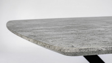 Masa dining extensibila pentru 8 persoane finisaj beton din MDF melaminat, 140-180 cm, Dominik Bizzotto - Img 7