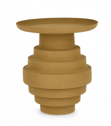 Masuta de cafea galben mustar din metal, ∅ 35,5 cm, Amba Bizzotto