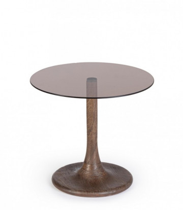 Masuta de cafea maro din lemn de Mango, ∅ 45 cm, Aberdeen Bizzotto