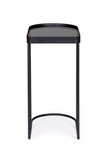 Masuta de cafea neagra din sticla temperata si metal, 47x31x63 cm, Zeina Bizzotto - Img 5