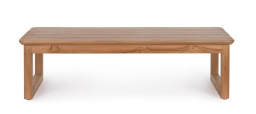 Masuta de cafea pentru gradina, lemn de teak, maro, 122x60x35 cm, Evora Bizzotto - Img 3