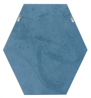 Oglindă decorativa albastra / galbena din MDF si textil, 75 x 80 x 4 cm, Tony Mauro Ferreti - Img 3