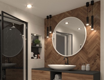 Oglindă Grace Round Mirror 100cm – Alb - Img 3