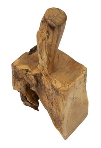 Opritor ușă din teak reciclat, 17X13X37 cm, Mauro Ferretti - Img 4