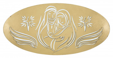 Panou decorativ auriu din metal, 120x2x60 cm, Nativity-B Mauro Ferretti - Img 1