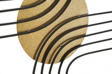Panou decorativ auriu din metal, 40,5x1,5x50,5 cm, Sunshine-A Mauro Ferretti - Img 3