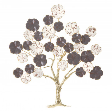 Panou decorativ multicolor din metal, 73,7x5x80 cm, Tree Mauro Ferretti - Img 1